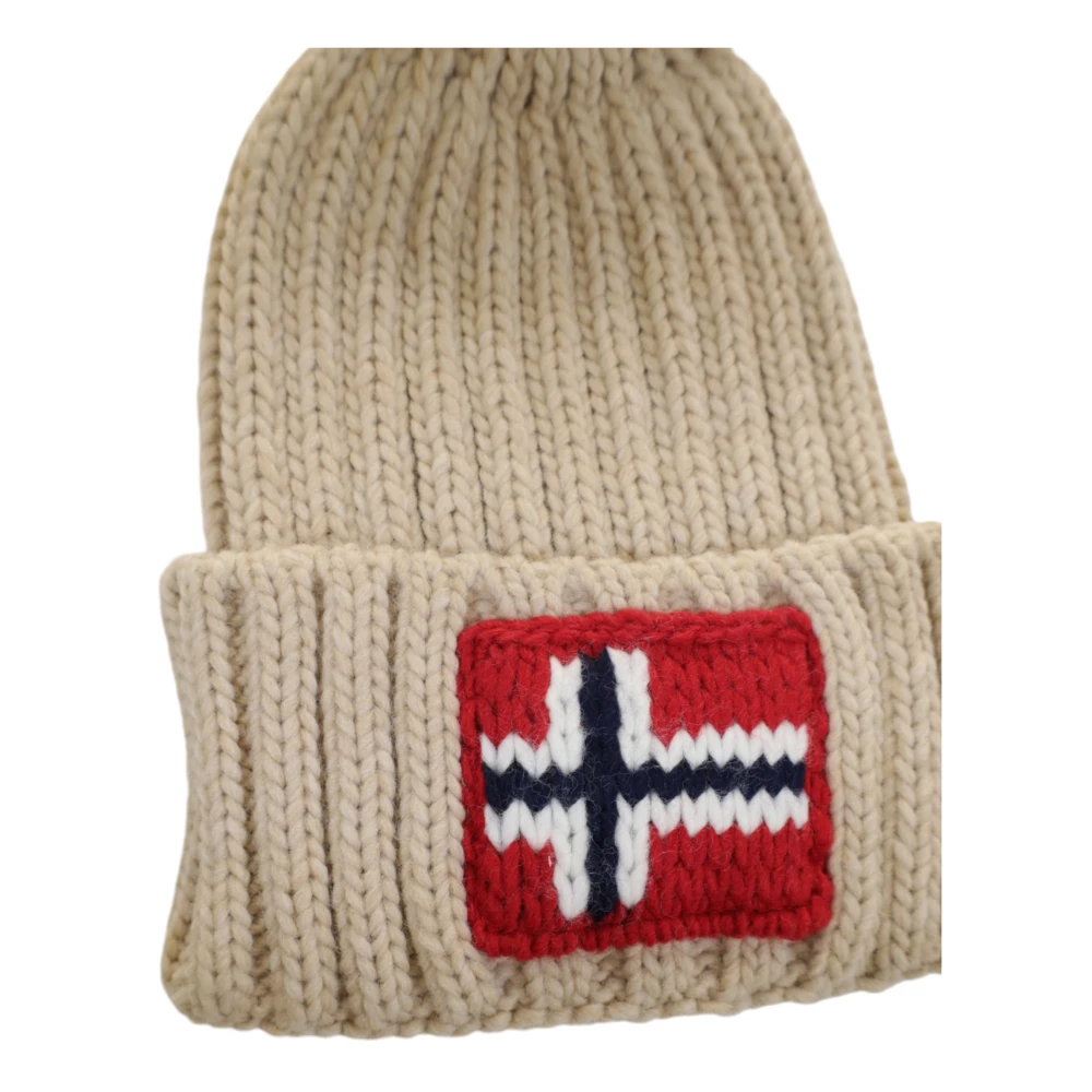 Napapijri Winter Hoeden Collectie: Acryl Wol Mix Beige Heren