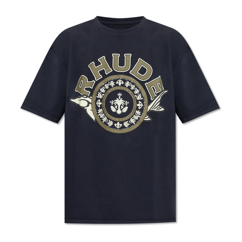 Rhude Bedrukt T-shirt Black Heren