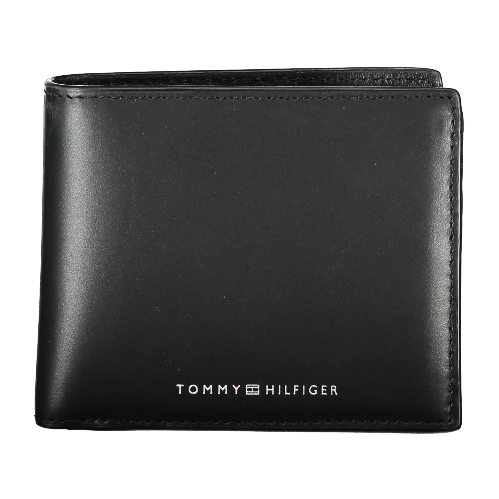 Tommy Hilfiger Elegante Leren Portemonnee voor Moderne Man Black Heren