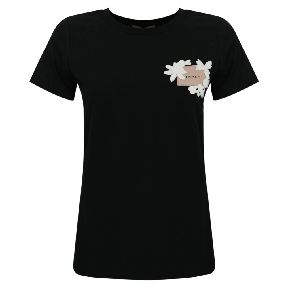 Twinset Zwart T-shirt en Polo Set Black Dames
