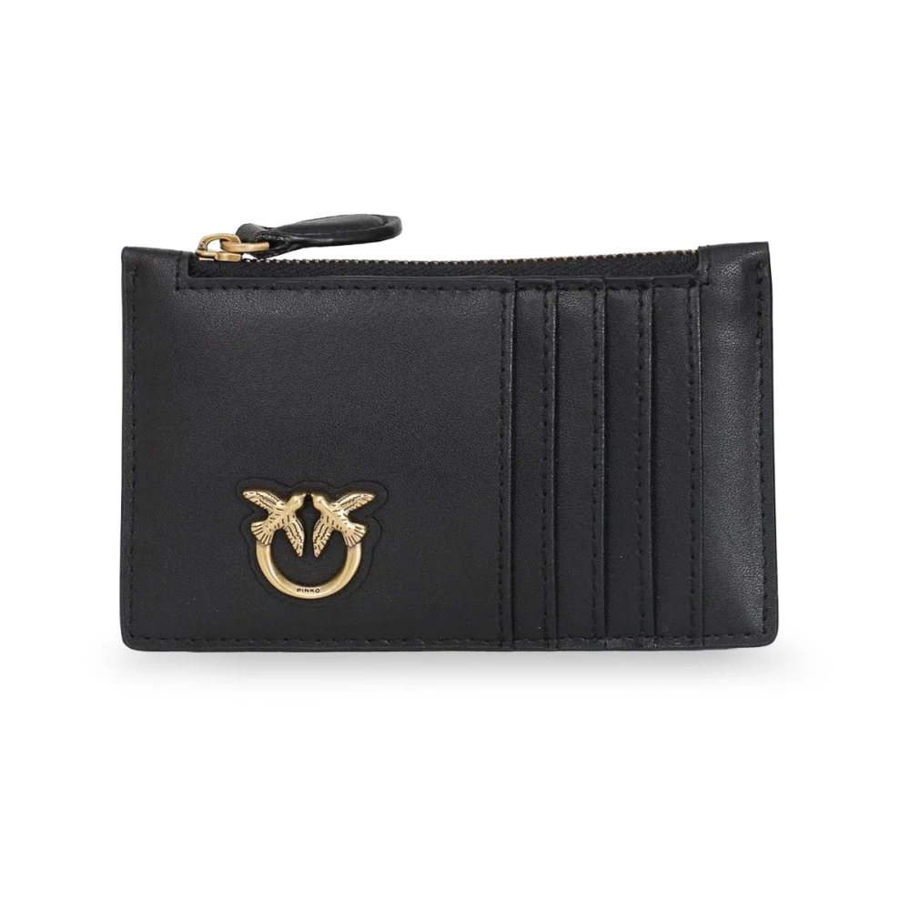 Pinko Women's Black Wallets & Cardholders, One Size, Airone Card Holder