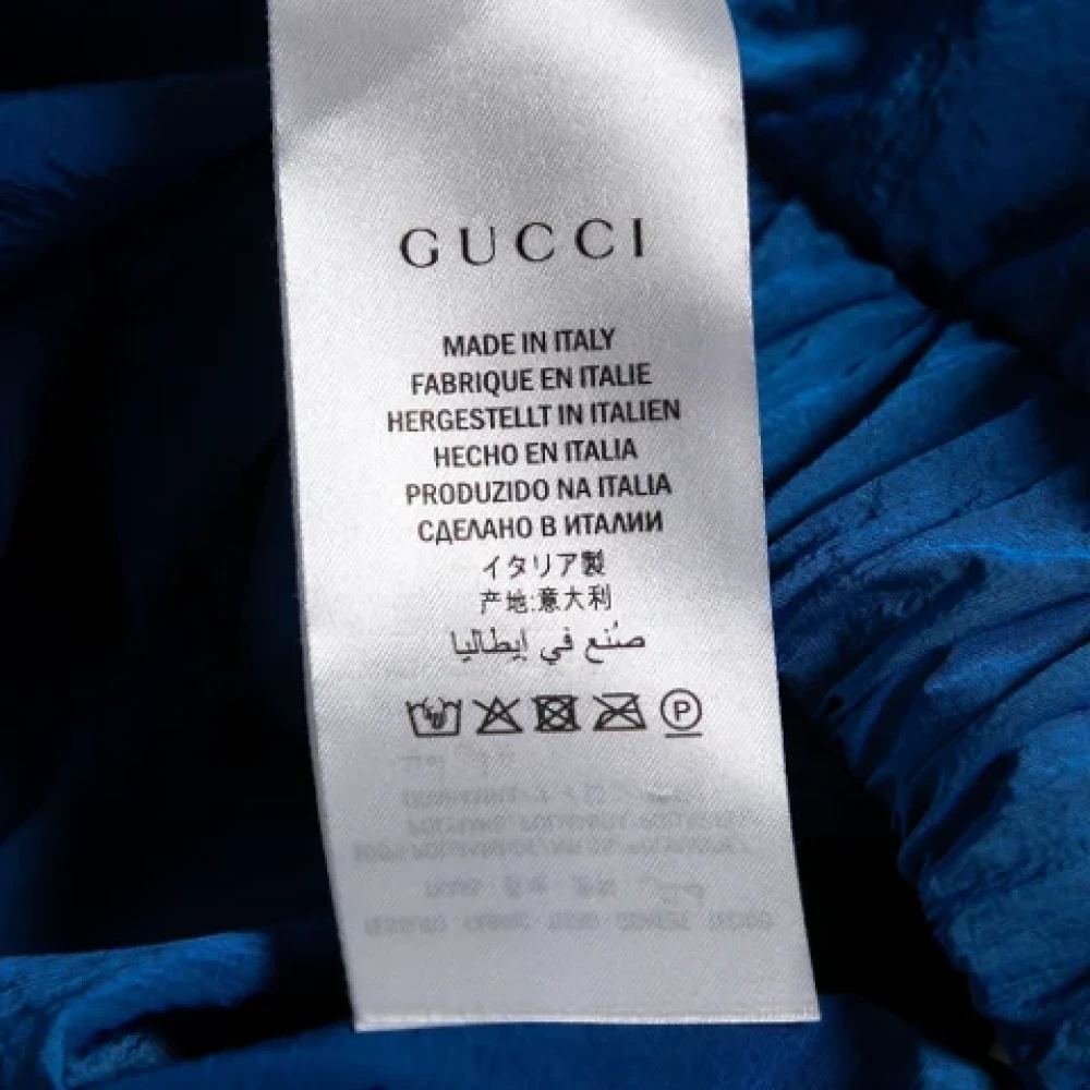 Gucci Vintage Pre-owned Fabric bottoms Blue Dames
