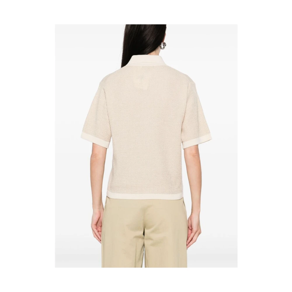Soeur Ecru Vest Korte Mouwen Beige Dames