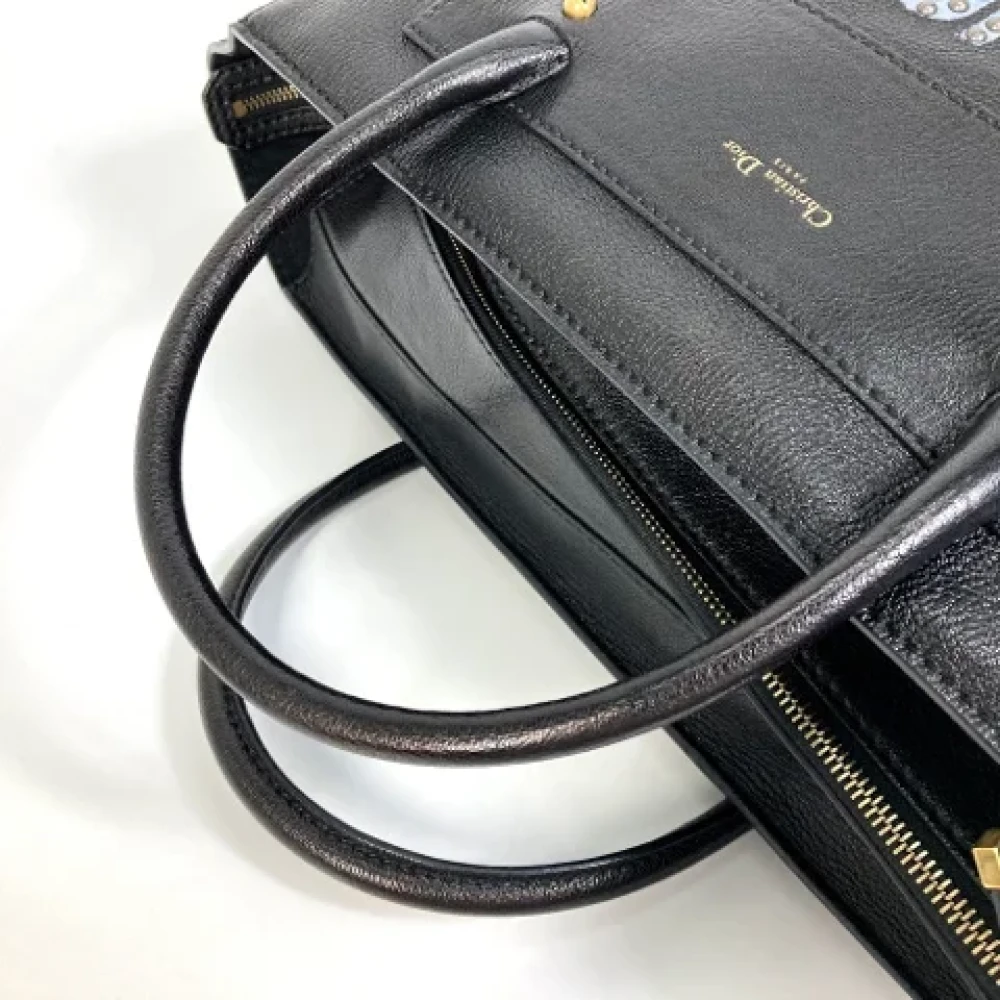 Dior Vintage Pre-owned Leather dior-bags Black Dames