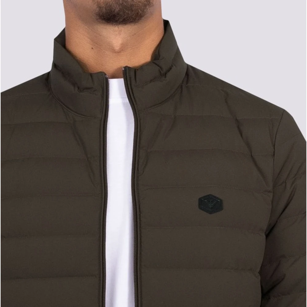 Emporio Armani Groene Pufferjas zonder Capuchon Green Heren