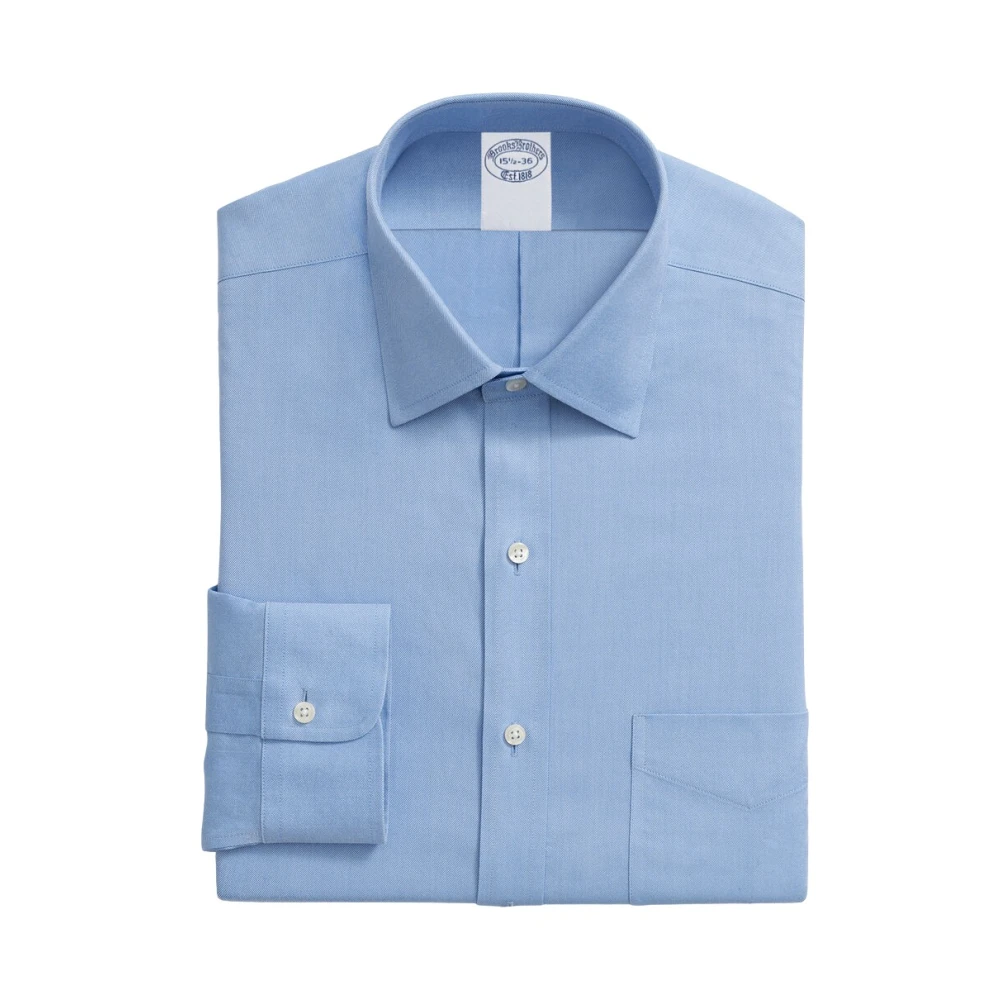 Brooks Brothers Slim Fit Non-Iron Twill Overhemd met Ainsley Kraag Blue Heren
