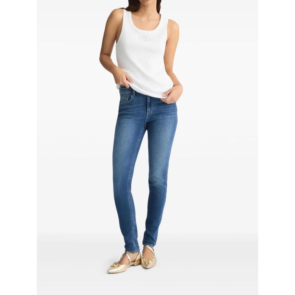 Liu Jo Blauwe Denim Jeans met Verborgen Rits Blue Dames