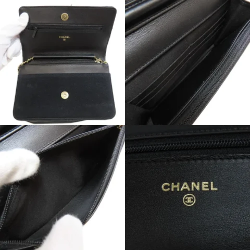 Chanel Vintage Pre-owned Canvas wallets Black Dames