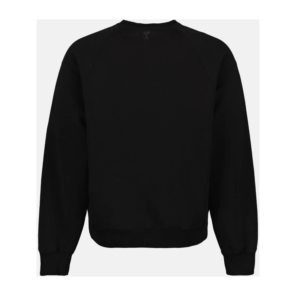 Ami Paris Geborduurde Crewneck Sweatshirt Black Unisex