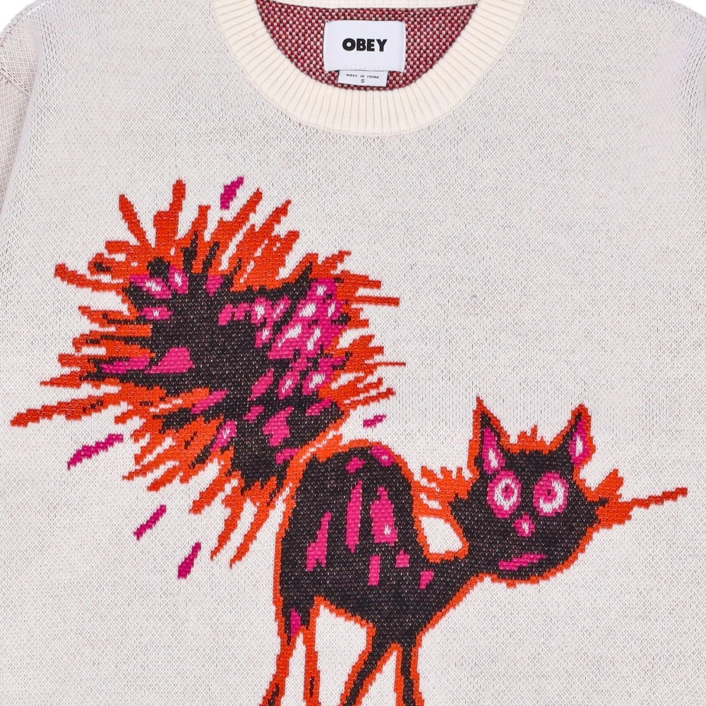 Obey Lichtgewicht Crewneck Sweater Vrouwen Beige Dames