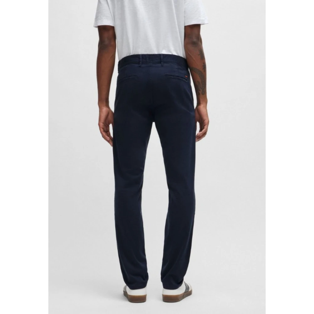 Hugo Boss Slim Chino Broek voor Mannen Blue Heren