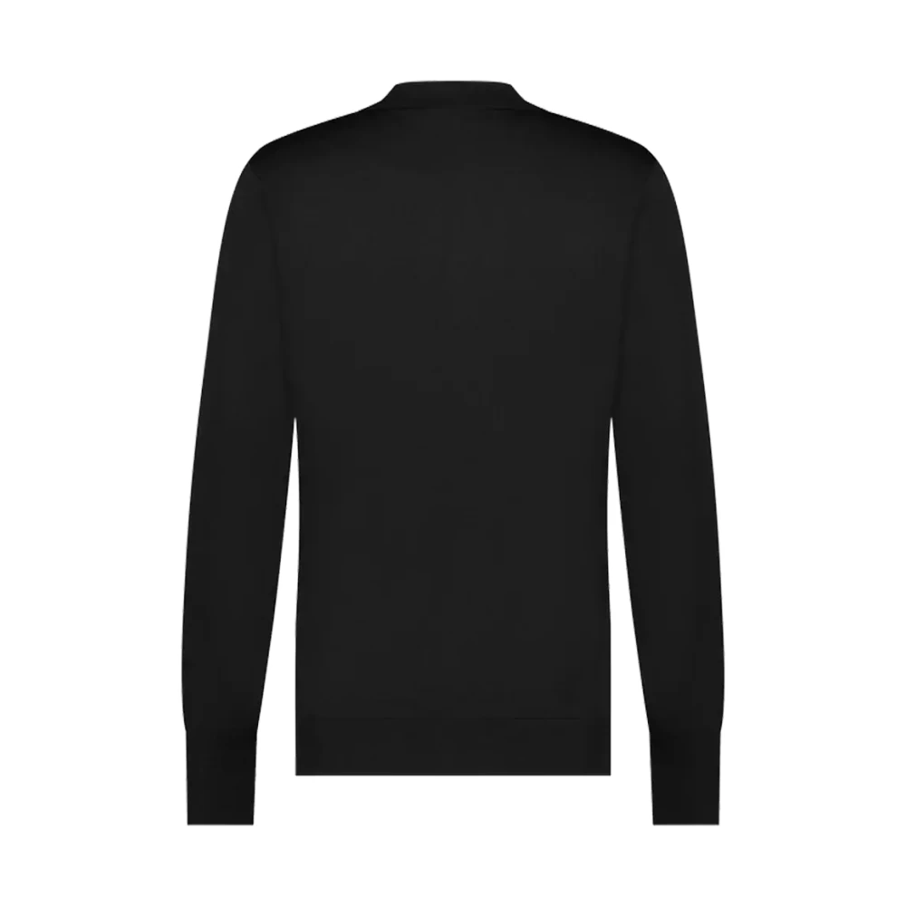 Aeden Zwarte Polo Lange Mouw Black Heren