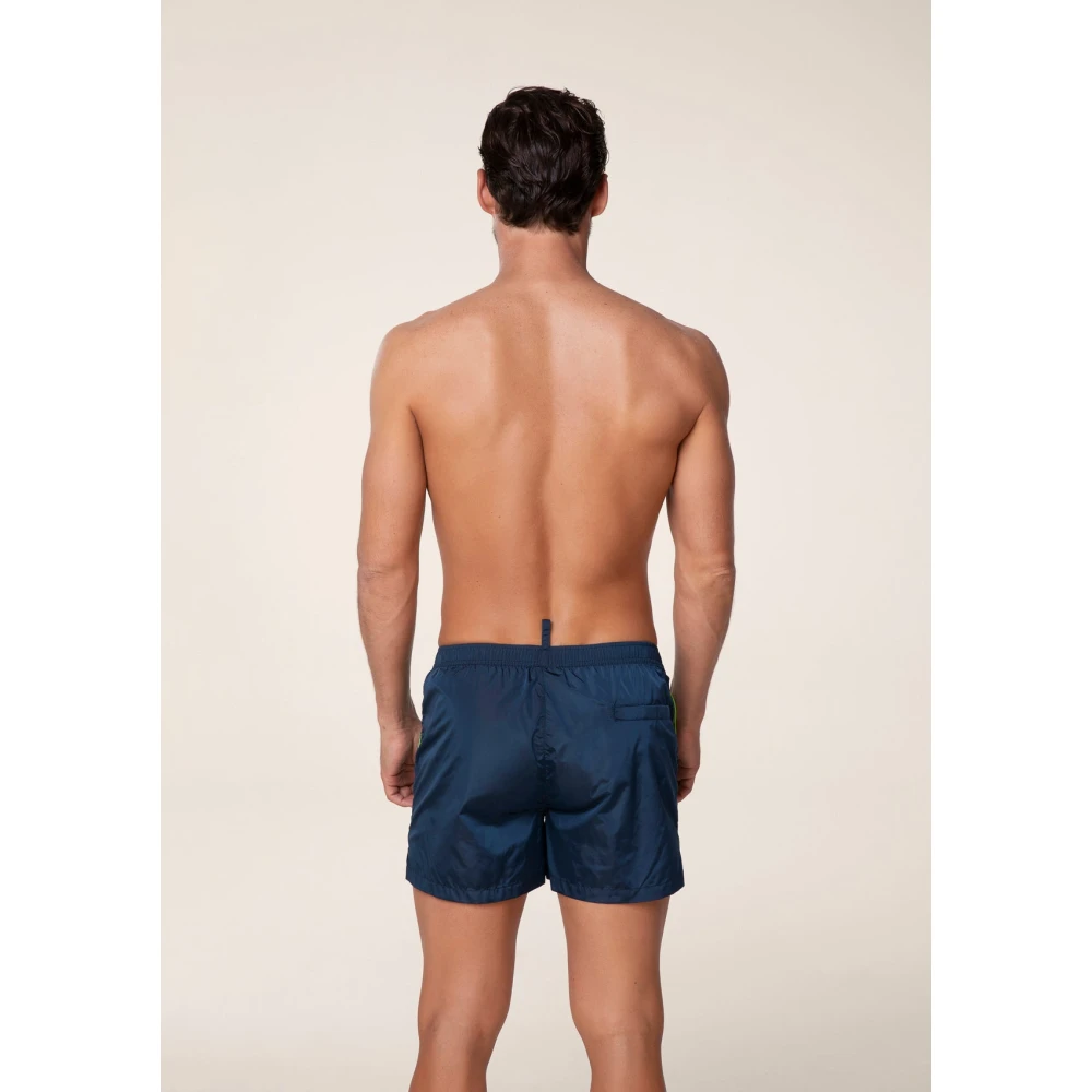 F**k Short Effetto Shantung Lucido Blue Heren