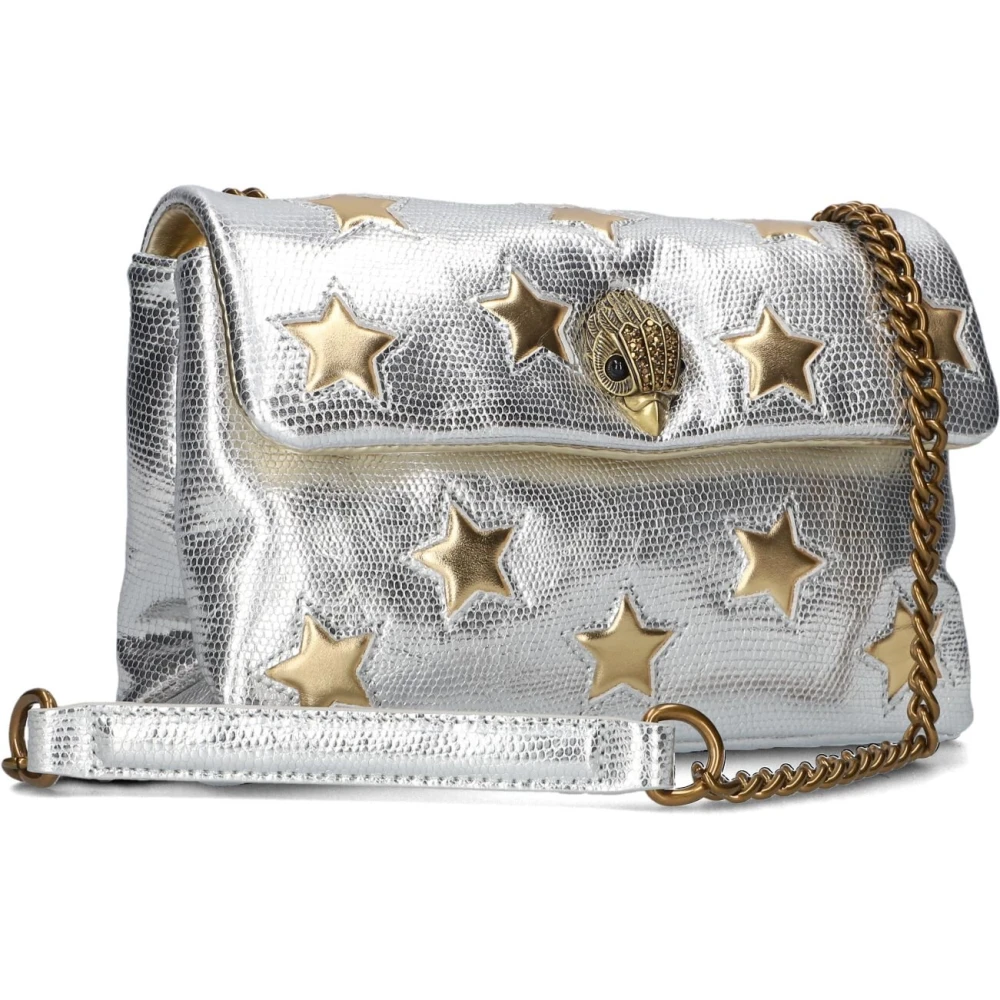 Kurt Geiger Zilveren Ster Schoudertas Glamour Gray Dames