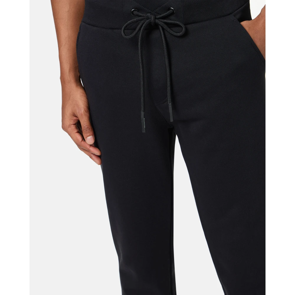 Iceberg Zwarte sweatpants van katoen met geborduurd embleem Black Heren