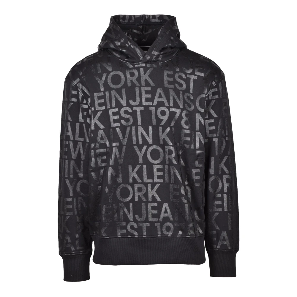 Calvin Klein Jeans Comfortabele Sweater van Katoenmix Black Heren