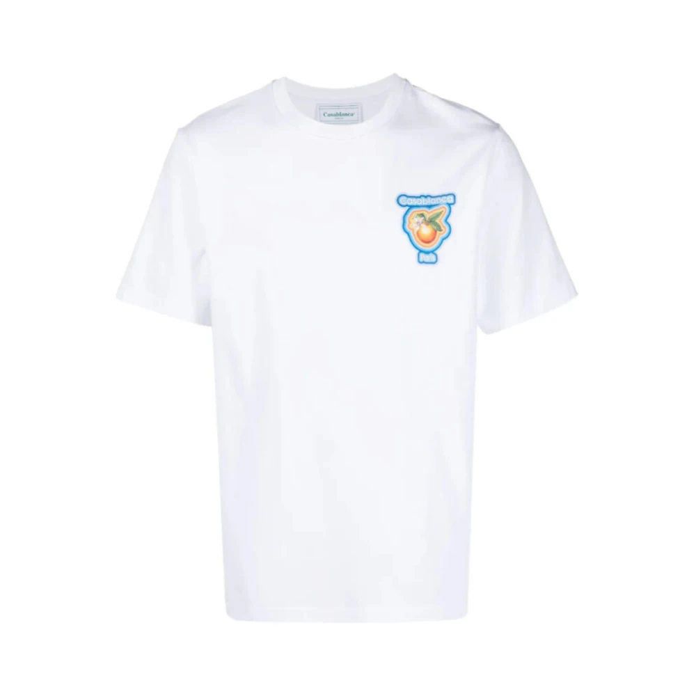 Casablanca Radiating Orange T-Shirt White Heren
