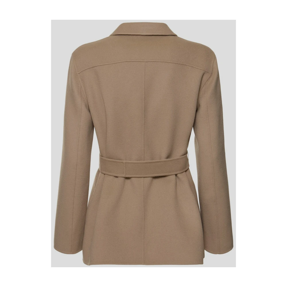 Max Mara Wollen Fiabe Jas Beige Dames