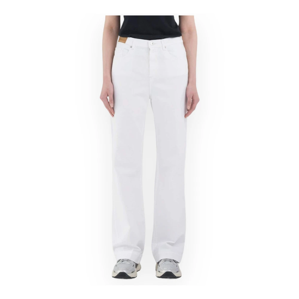 Replay Straight Trousers White Dames