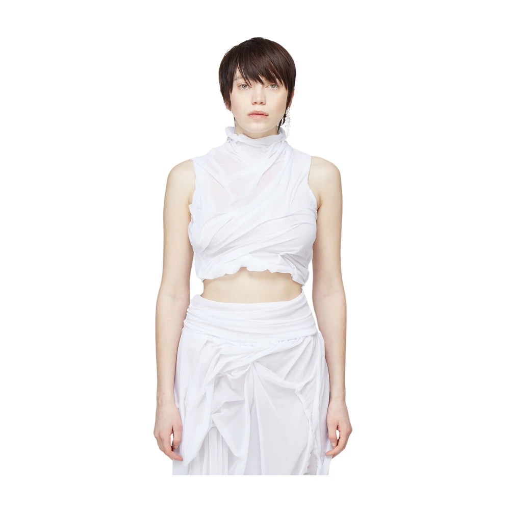DI Petsa Mouwloze Top White Dames