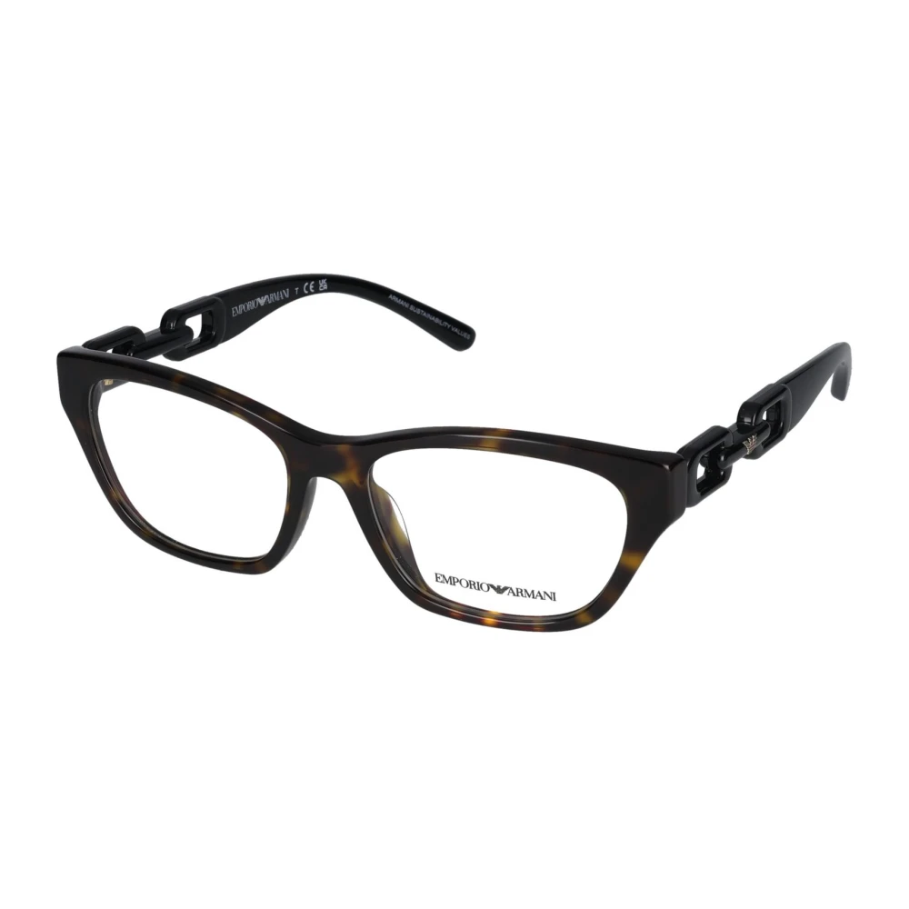 Emporio Armani Women's Brown Glasses,, Stylish Eyeglasses Medium