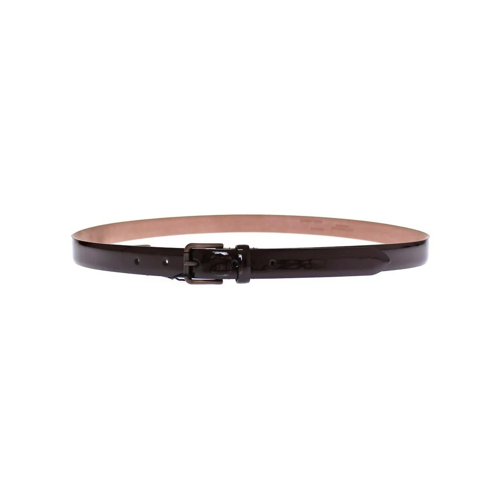 Dolce & Gabbana Logo Leren Riem voor Vrouwen Brown Dames