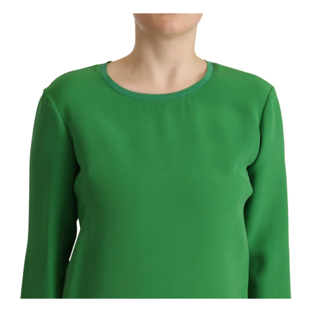 Armani Zijden Trui met Lange Mouwen Green Dames