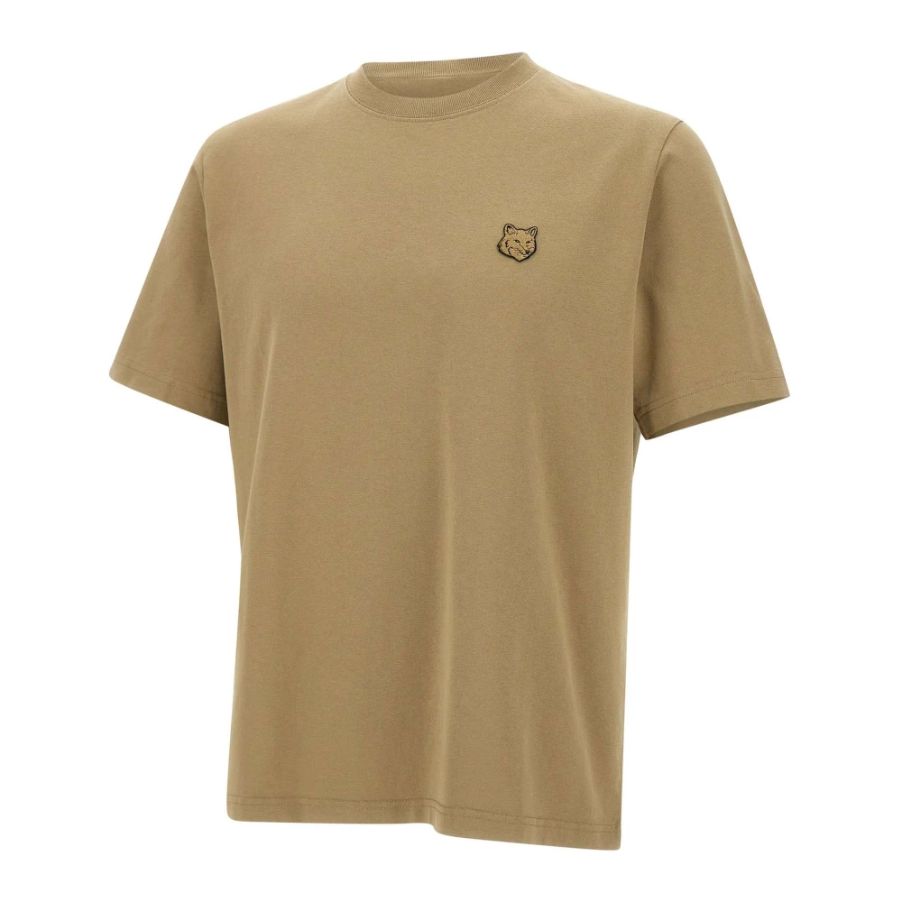 Maison Kitsuné Vos Logo Katoenen T-shirt Bruin Brown Heren