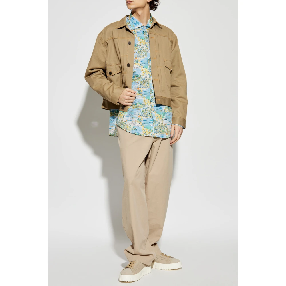 PAUL & SHARK Katoenen shirt met print Multicolor Heren