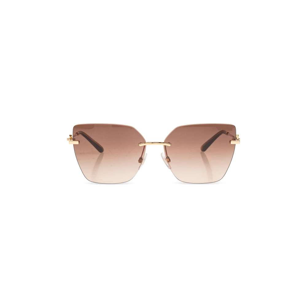 Dolce & Gabbana Donna Oro/Marrone Dg2321 02/13 Occhiali Da Sole Metallo Cat Eye Normale Sfumato - Immagine 3