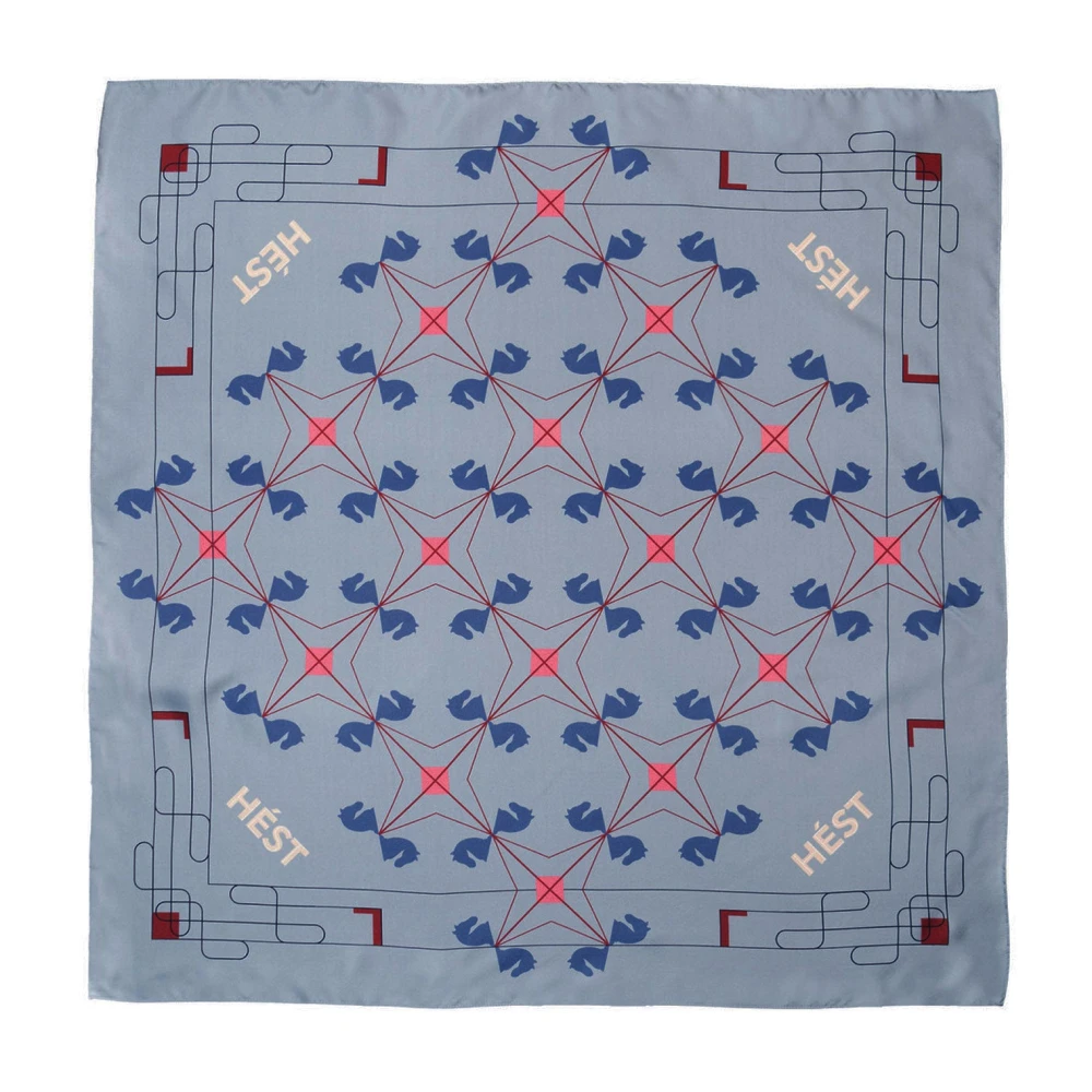 Hést Vrouw Blauw Accessoires Dames, One Size, Silky Scarves