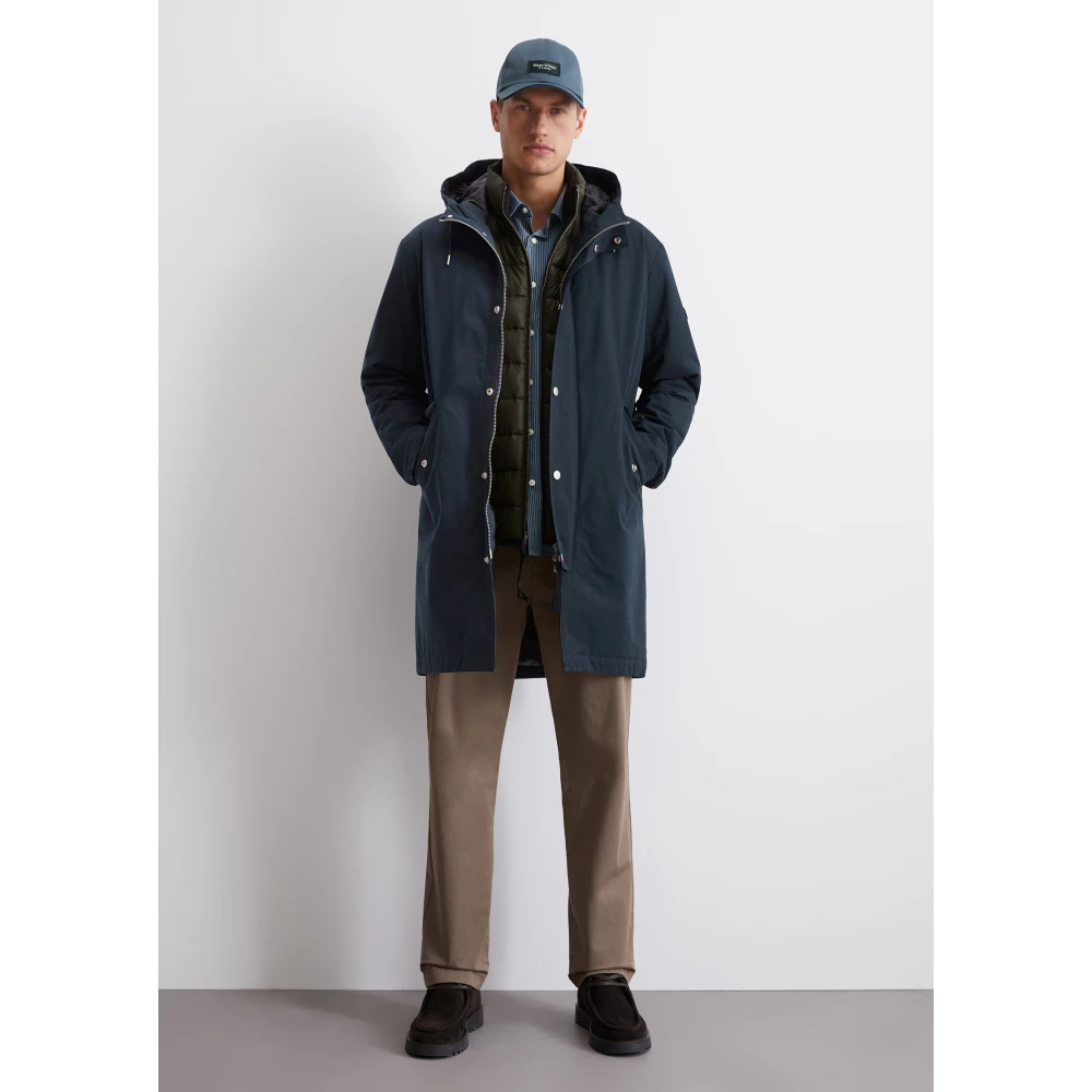 Marc O'Polo Gewatteerde parka regular Blue Heren