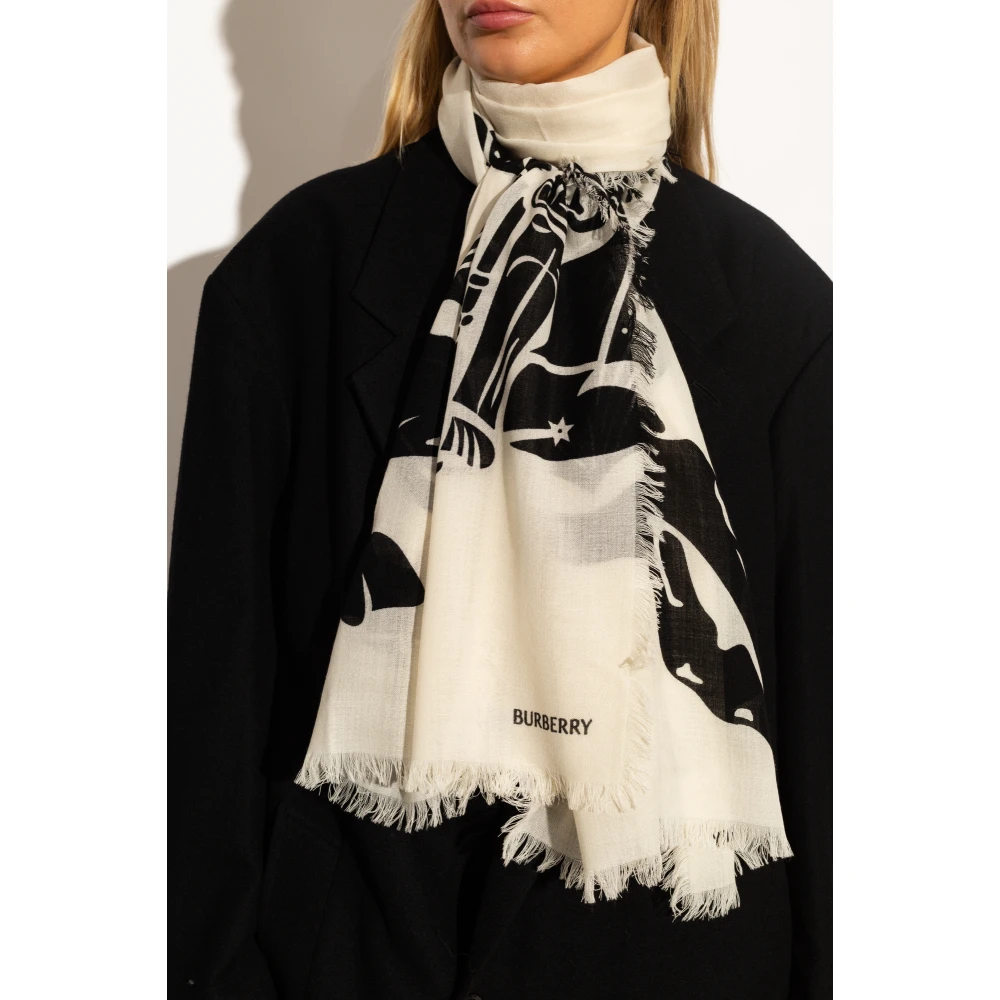 Burberry Wollen sjaal White Unisex