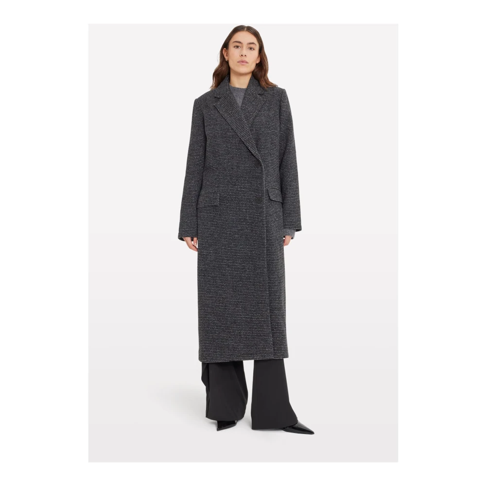 Envii Geruite Kate Jas Elegante Jas Gray Dames