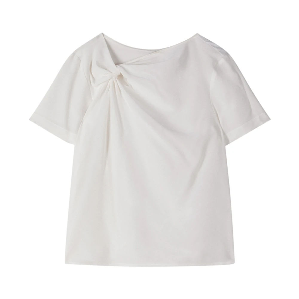 Patrizia Pepe Mujer Blanco - Top Asimétrico De Manga Corta - Tops - S