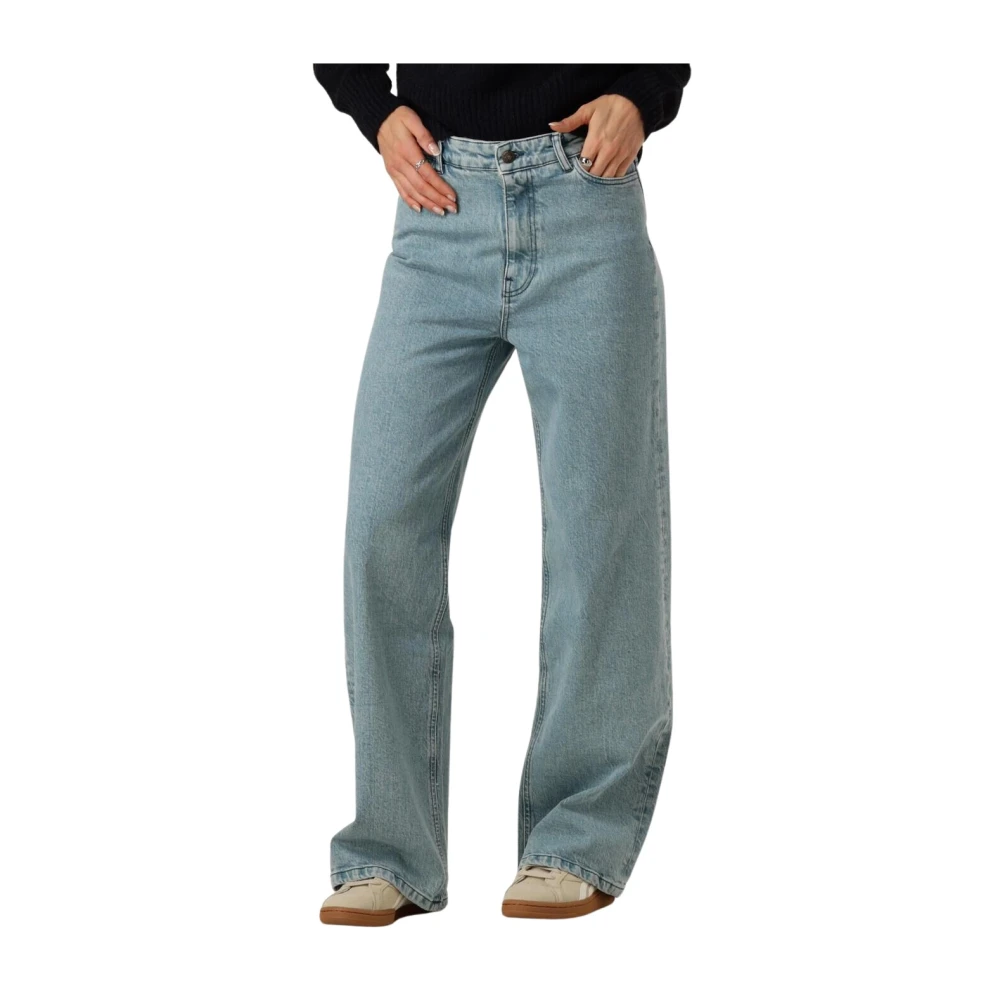 By-Bar Lina Non Stretch Wide Jeans Blue Dames