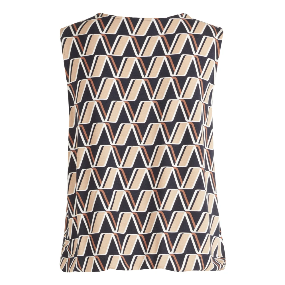 Betty Barclay Casual Sleeveless Shirt with Elastic Waistband Multicolor Dames