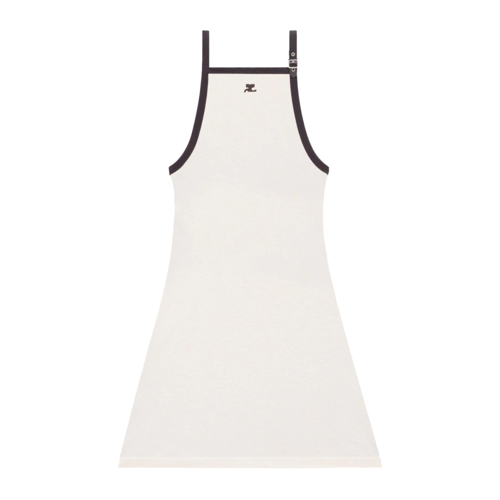 Courrèges Zomerjurk met gespsdetail Beige Dames