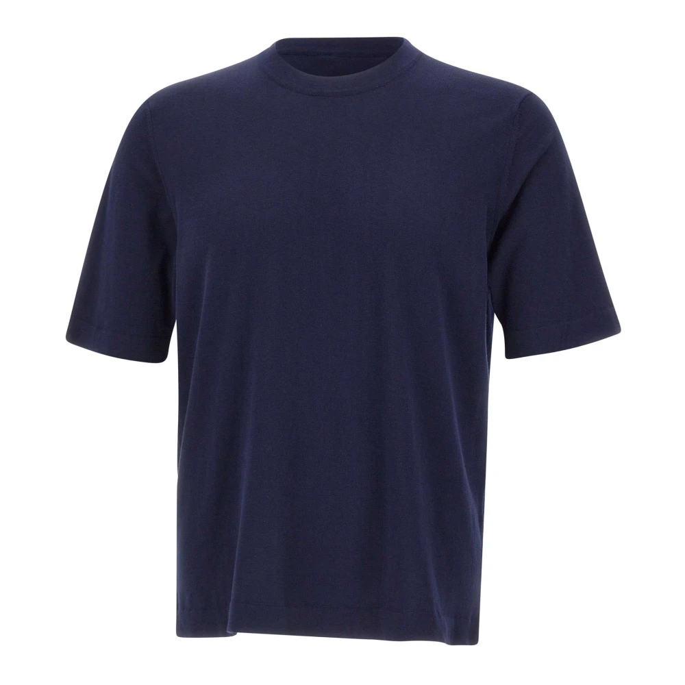 K-Way Men's Blue Combe Crew Neck Jumper - Round-Neck Knitwear - S - Knitwear