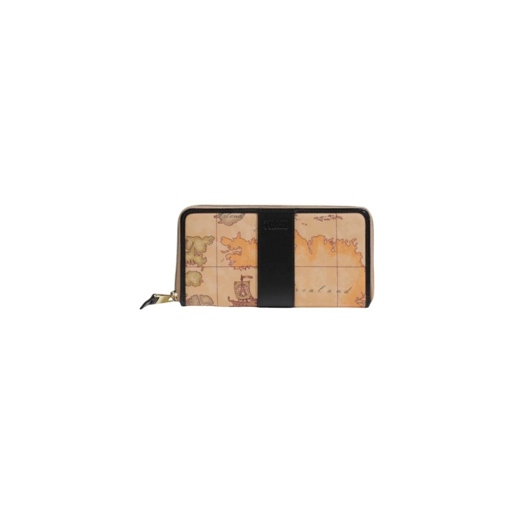 Alviero Martini 1a Classe Zwarte leren damesportemonnee Herfst Wintercollectie Brown Dames