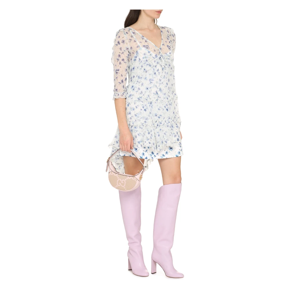 Alessia Zamattio Zijden mini-jurk met bloemenprint Multicolor Dames