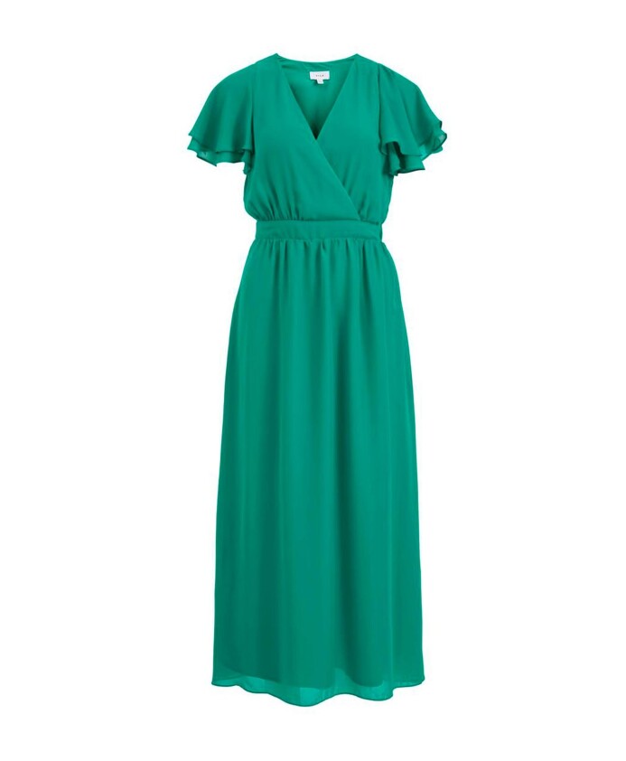 robe-maxi-vert-a-manches-papillon