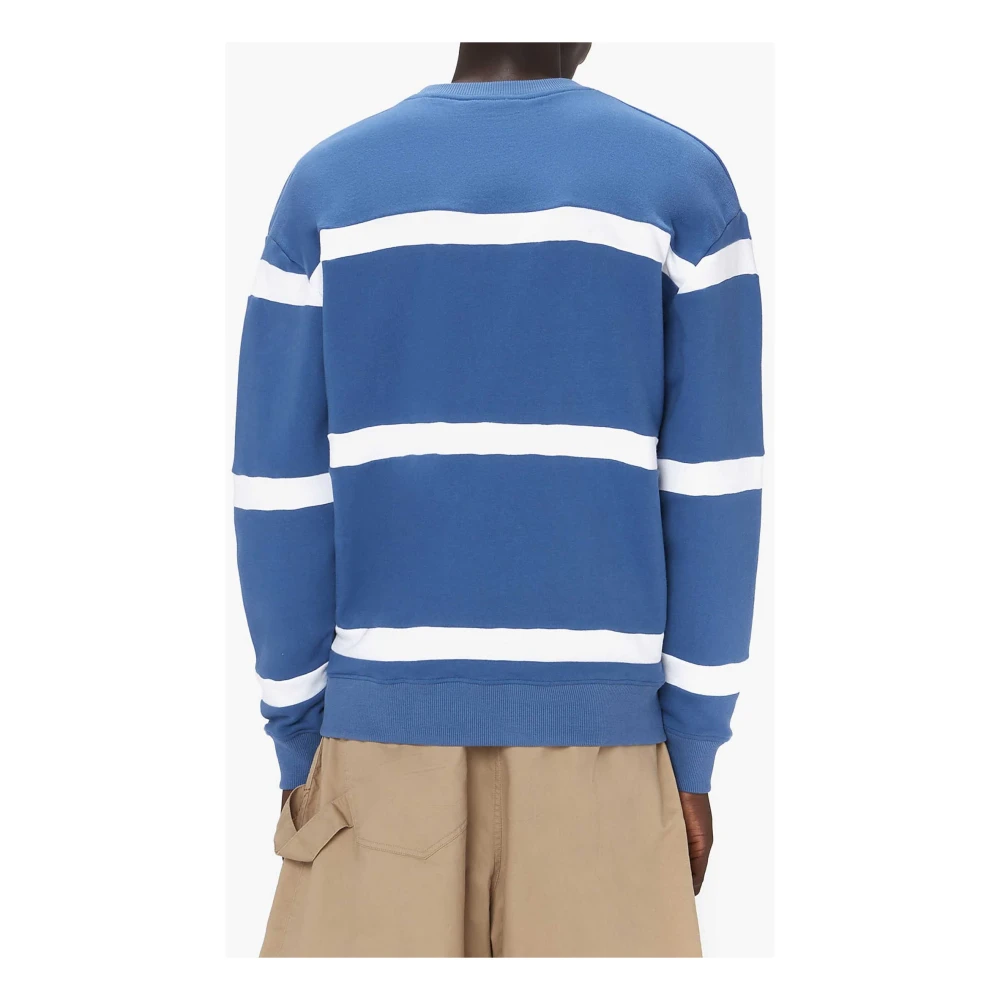 JW Anderson Gestreepte Sweatshirt met Anker Logo Blue Heren