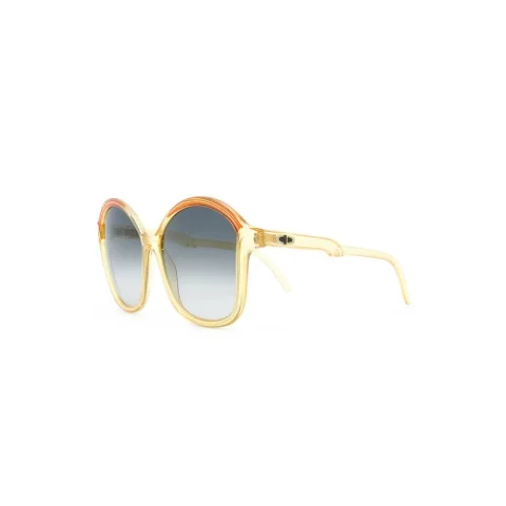 Dior Vintage Pre-owned Acetate sunglasses Yellow Dames