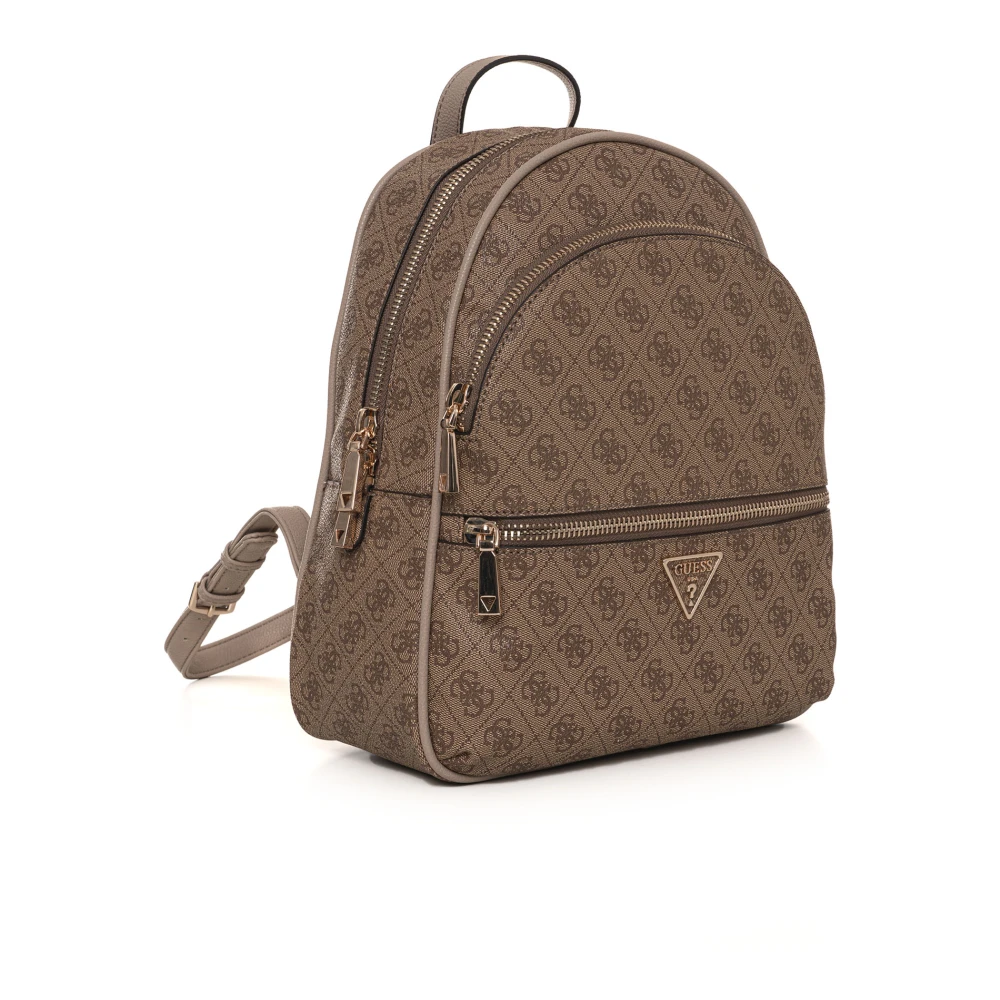 Guess Stijlvolle Rugzak met Verstelbare Banden Beige Dames