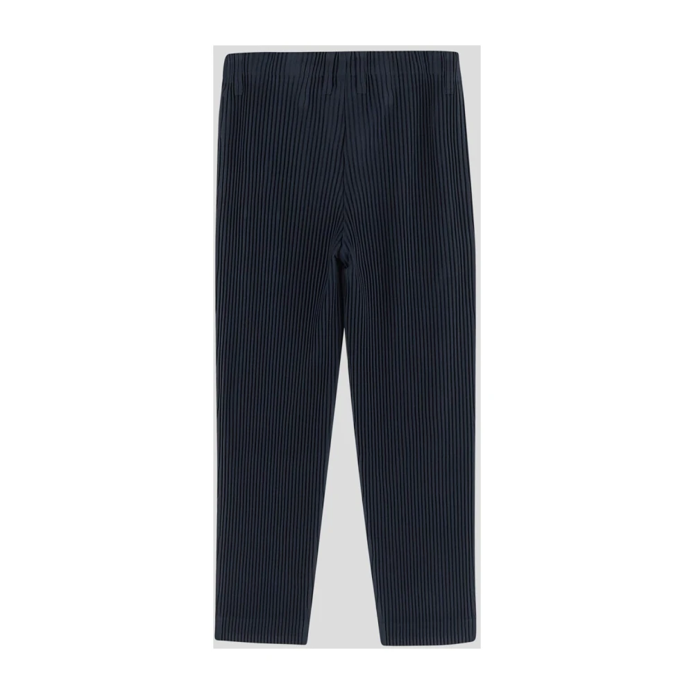 Issey Miyake Geplooide Polyesterbroek Blue Heren