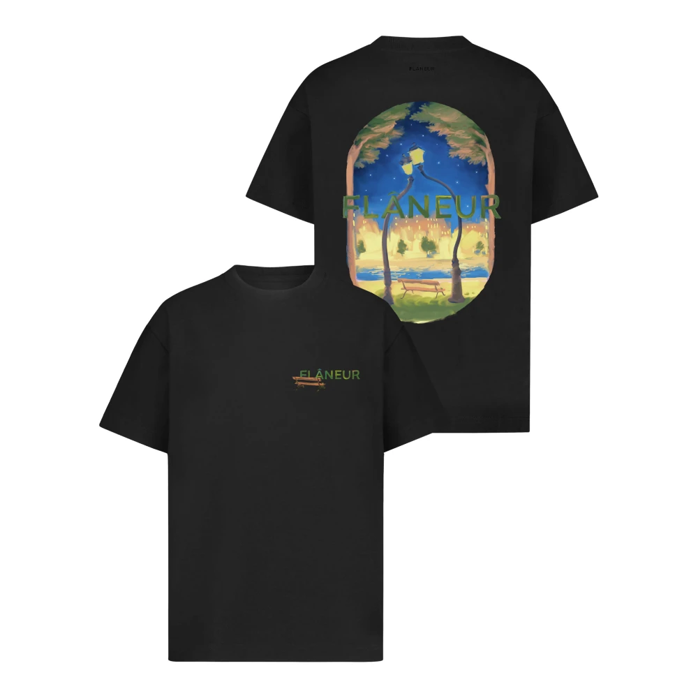 Flâneur Liefde lantaarns T-shirt Black Heren