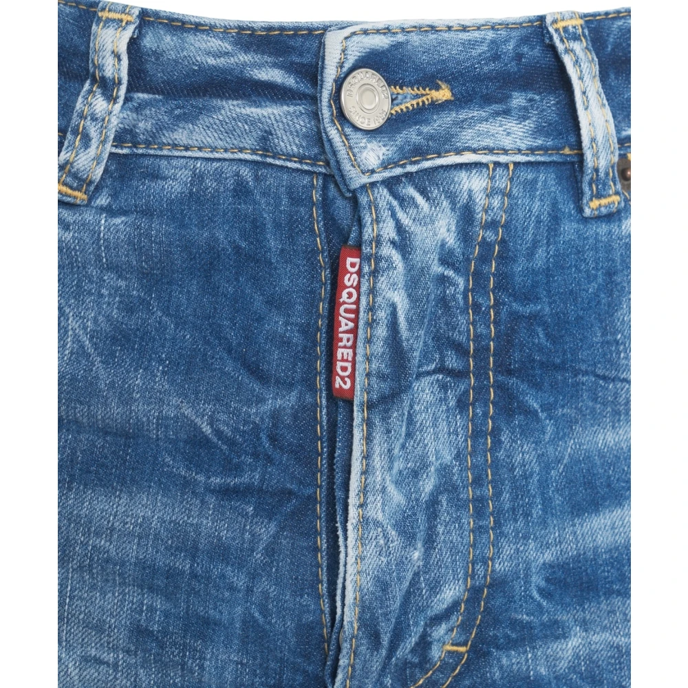 Dsquared2 Blauwe Used Look Boston Jeans Blue Dames