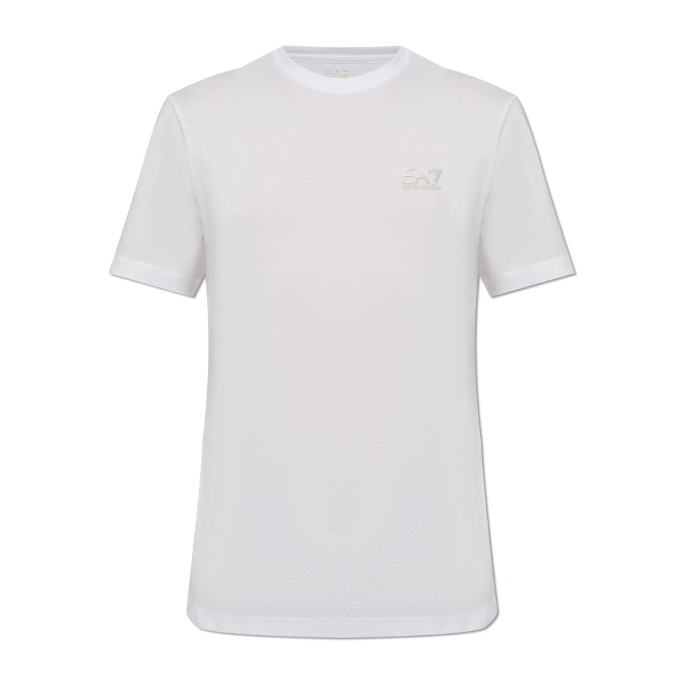 Emporio Armani EA7 T-shirt med logotyp White, Herr