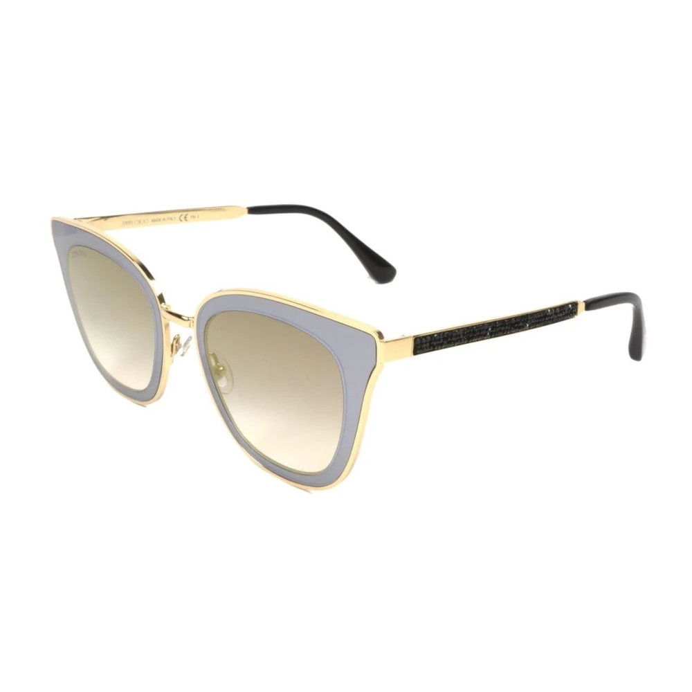 Jimmy Choo Women's Yellow Sunglasses, One Size, Golden Metal Frame Sunglasses With Uv